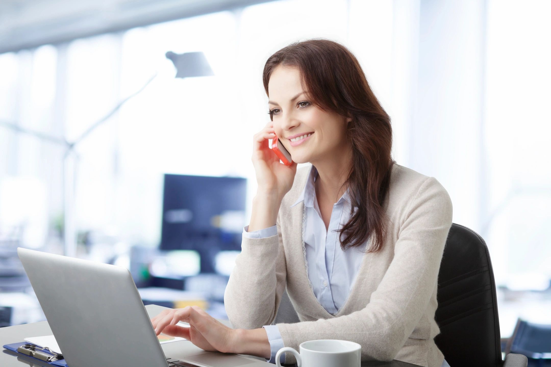Professional escrow officer at work